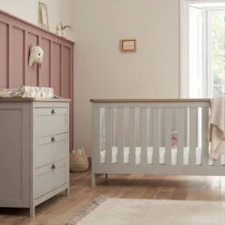 Tutti Bambini Verona 2 Piece Room Set - Dove Grey/Oak