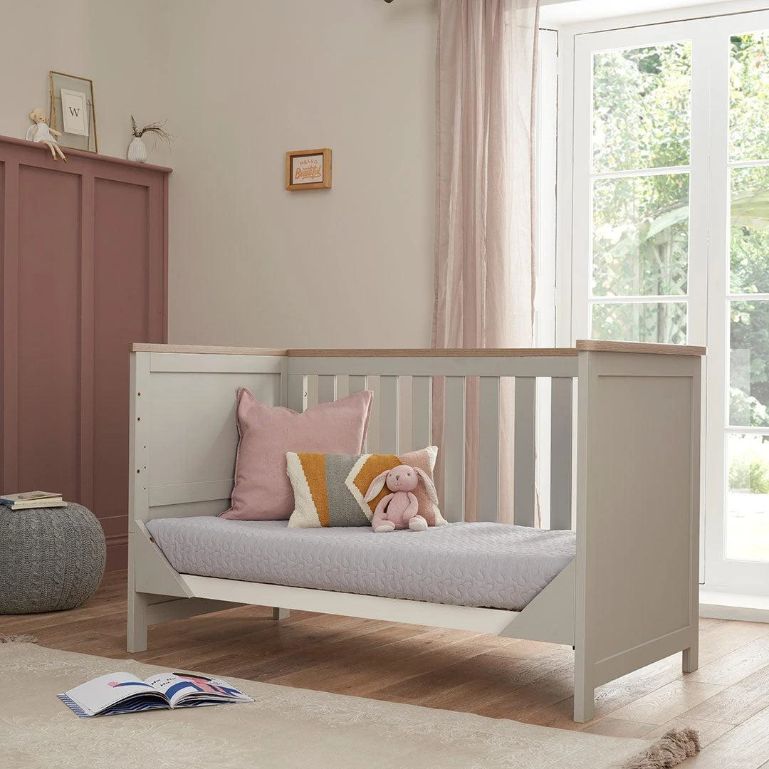 Tutti Bambini Verona Cot Bed - Dove Grey/Oak 5 Tutti Bambini Verona Cot Bed - Dove Grey/Oak - Image 3