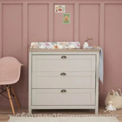 Tutti Bambini Verona 3 Piece Room Set - Dove Grey/Oak -Beautiful Bambino tutti bambini verona drawers grey lifestyle