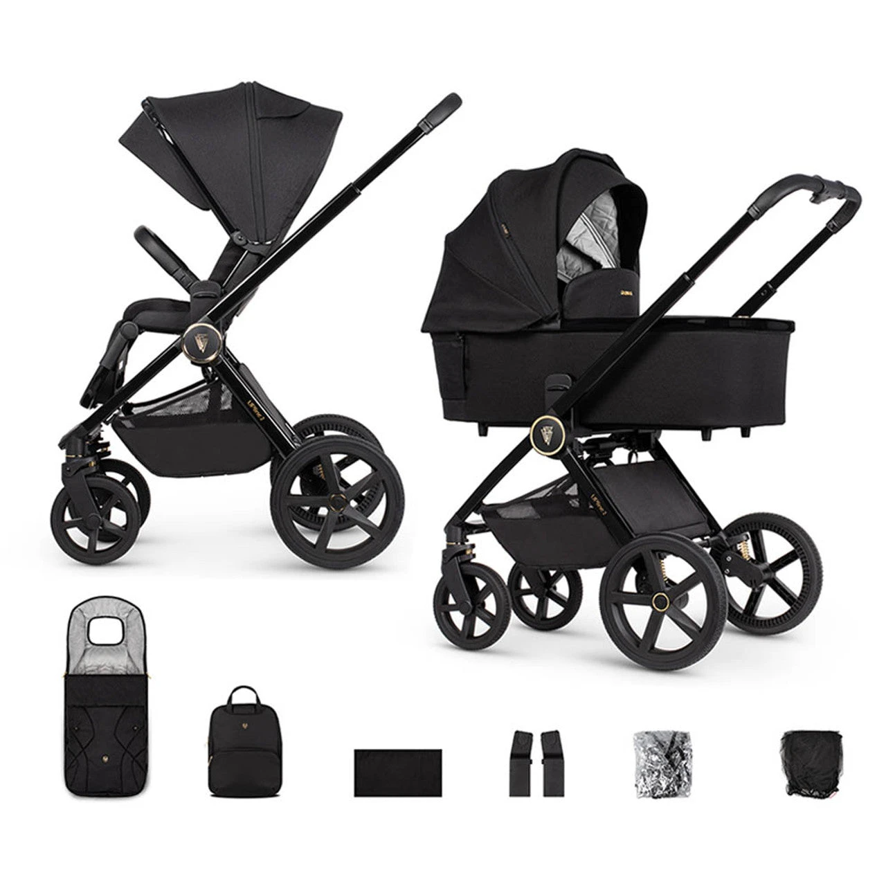 Venicci Upline2 2-in-1 Pushchair | All Black 3 Venicci Upline2 2-in-1 Pushchair | All Black